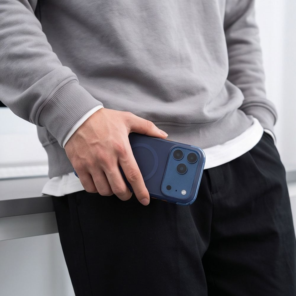 Калъф MagSafe за Apple iPhone 18 Pro / 17 Pro, Tech-Protect, MagAir CC, Матово тъмносиньо