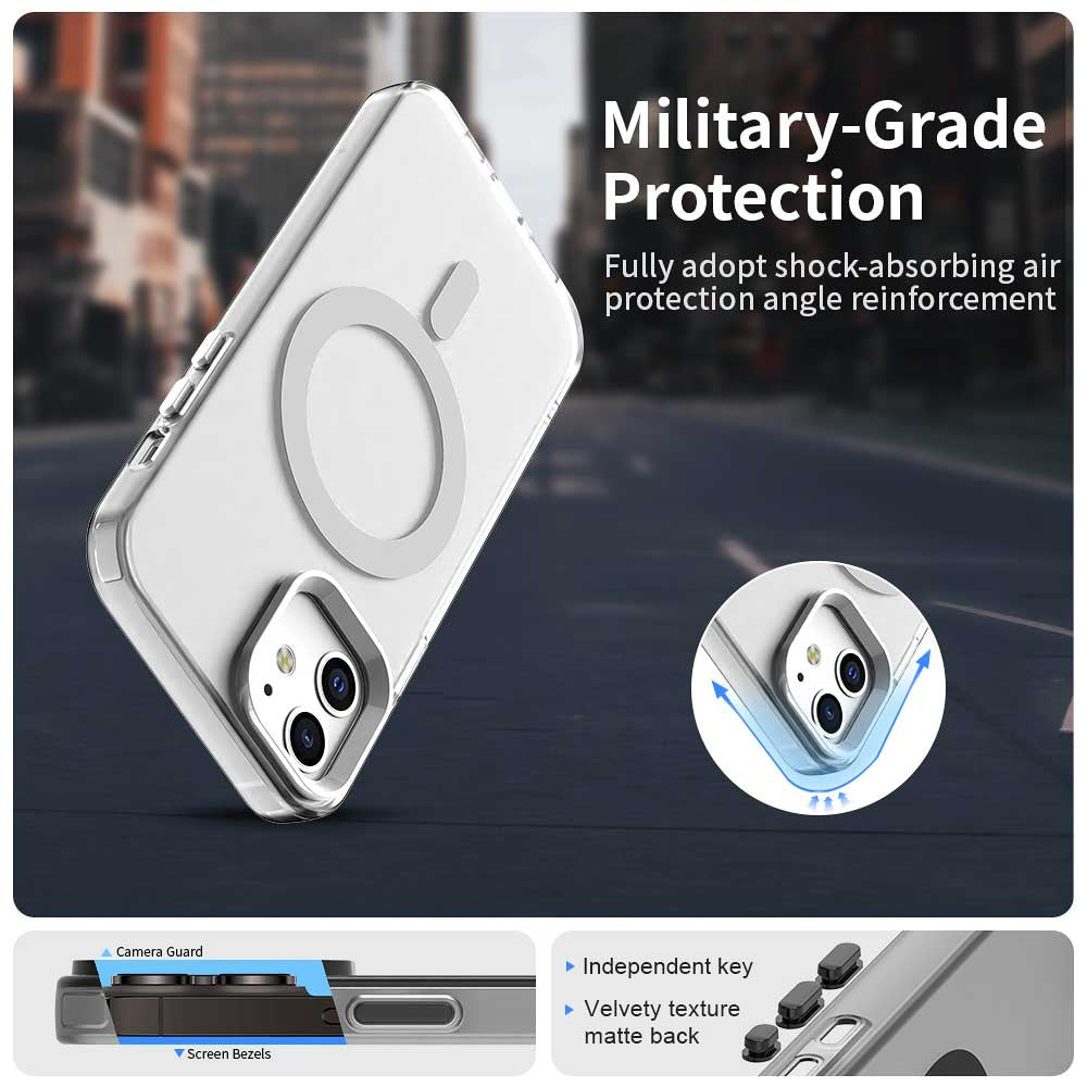 Калъф MagSafe за Apple iPhone 12 / 12 Pro, Techsuit, CandyCase, Бял