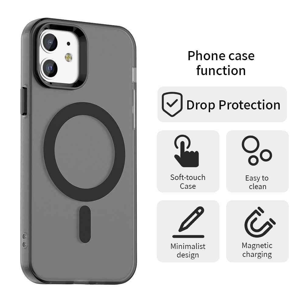 Калъф MagSafe за Apple iPhone 12 / 12 Pro, Techsuit, CandyCase, Черен