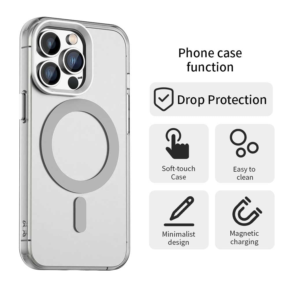 Калъф MagSafe за Apple iPhone 12 Pro Max, Techsuit, CandyCase, Бял