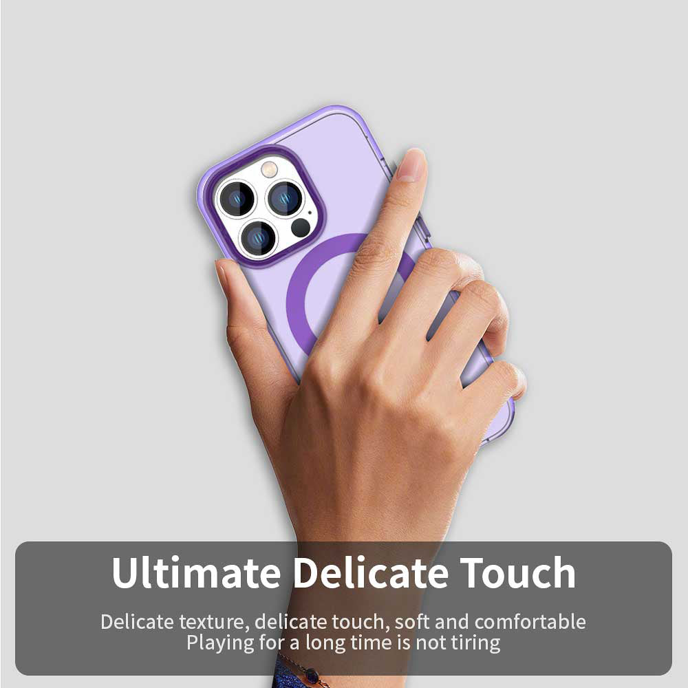 Калъф MagSafe за Apple iPhone 12 Pro Max, Techsuit, CandyCase, Лилав