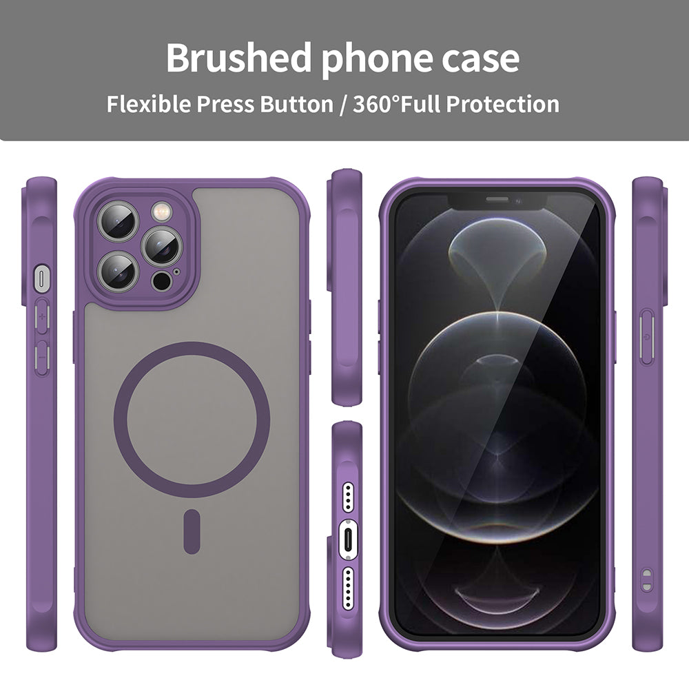 Калъф MagSafe за Apple iPhone 12 Pro Max, Techsuit, HaloFrost II, Лилав