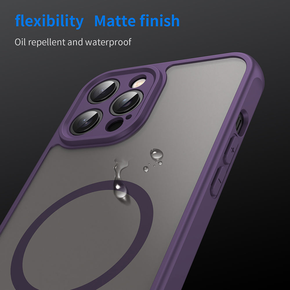 Калъф MagSafe за Apple iPhone 12 Pro Max, Techsuit, HaloFrost II, Лилав