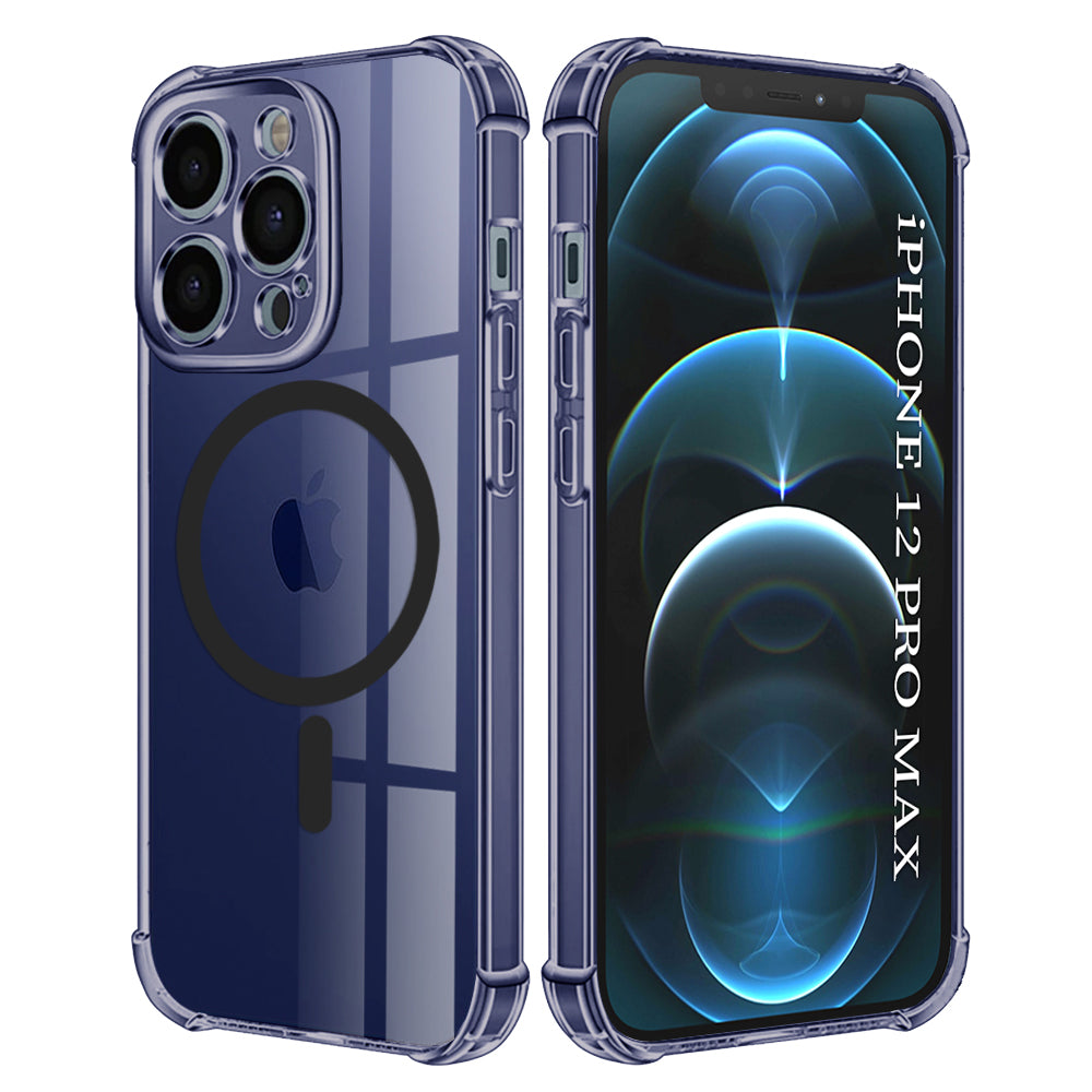 Калъф MagSafe за Apple iPhone 12 Pro Max, Techsuit, Shockproof Clear, Опушен