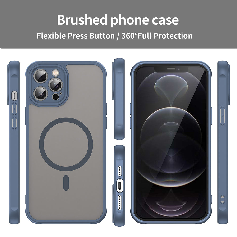 Калъф MagSafe за Apple iPhone 12 Pro, Techsuit, HaloFrost II, Тъмносин