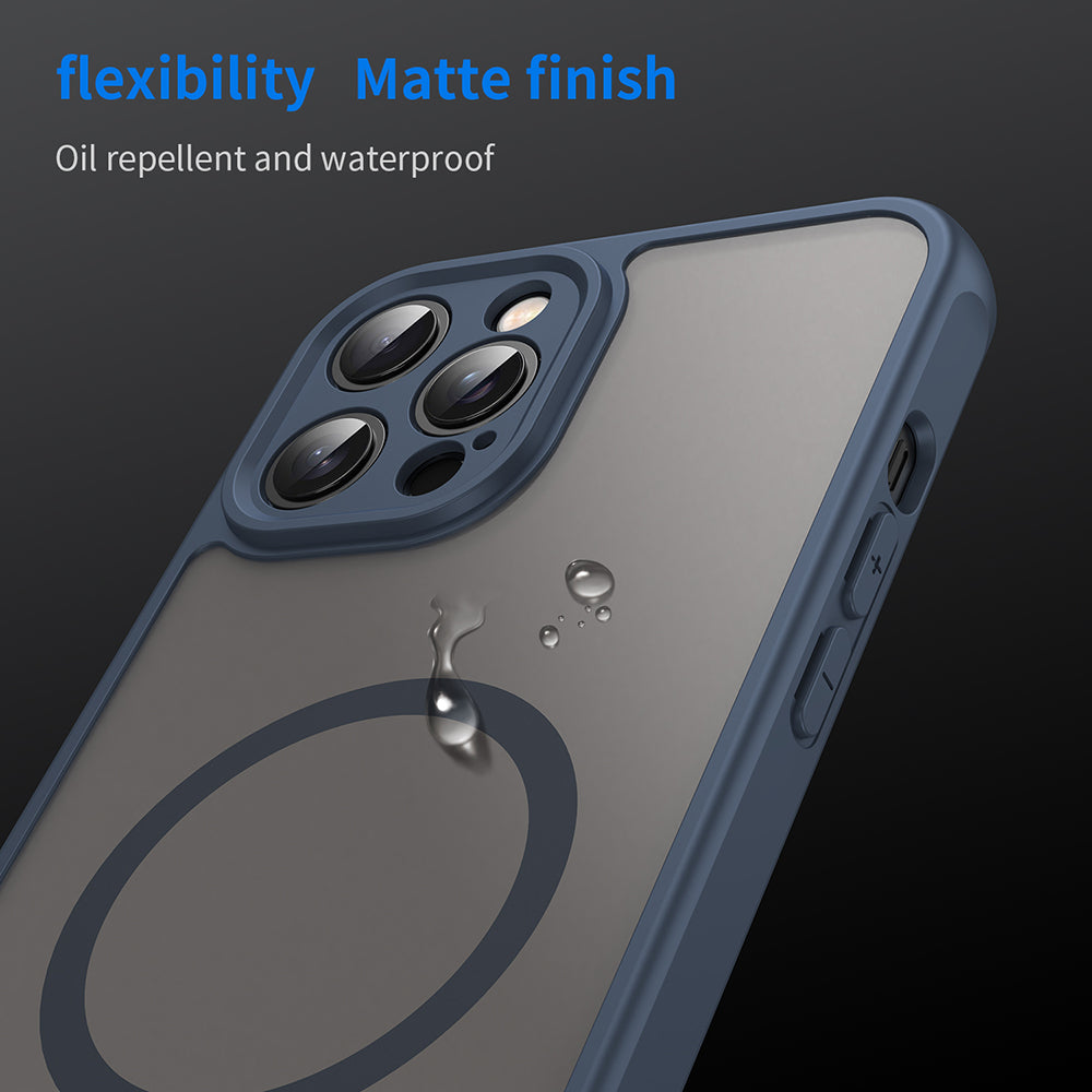 Калъф MagSafe за Apple iPhone 12 Pro, Techsuit, HaloFrost II, Тъмносин