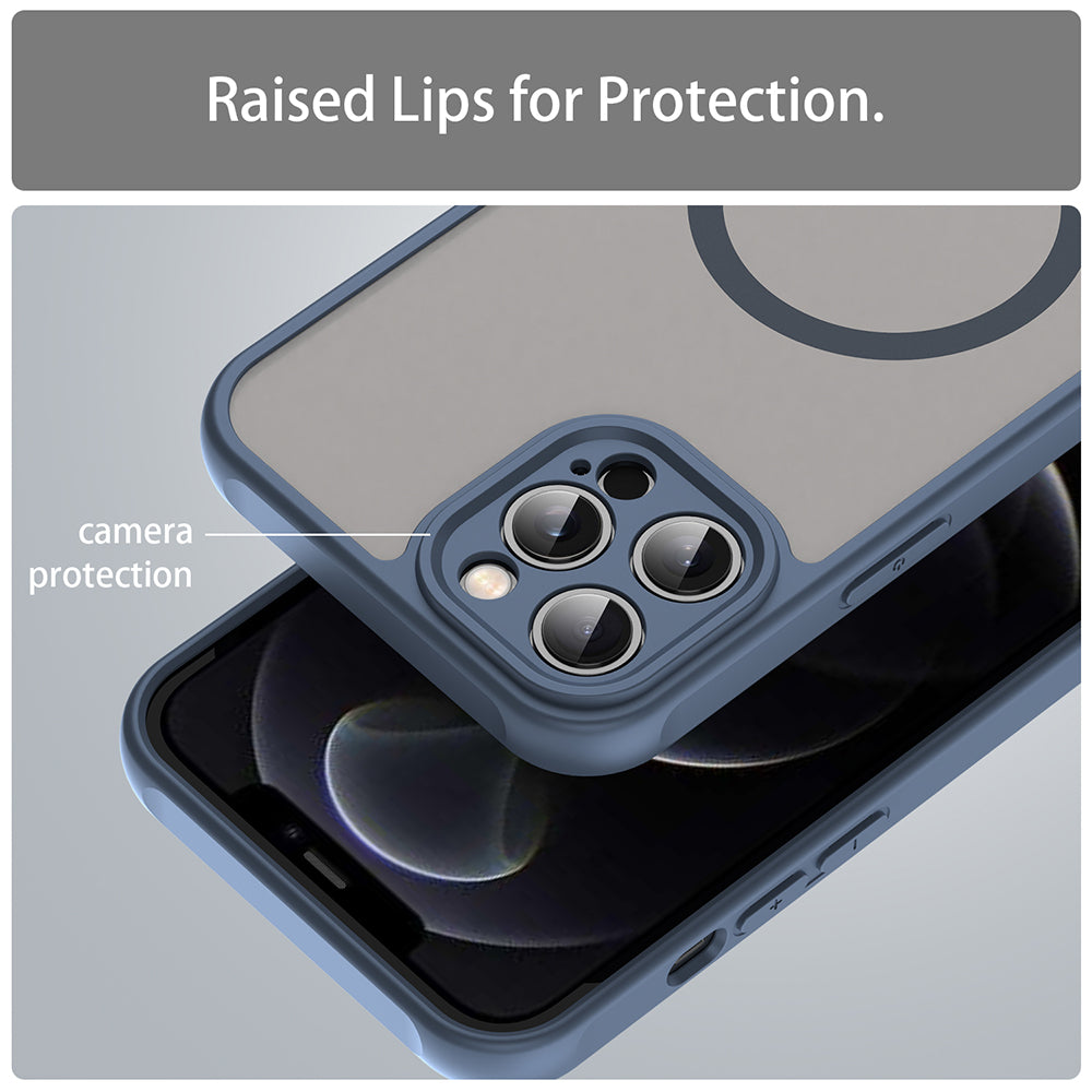 Калъф MagSafe за Apple iPhone 12 Pro, Techsuit, HaloFrost II, Тъмносин