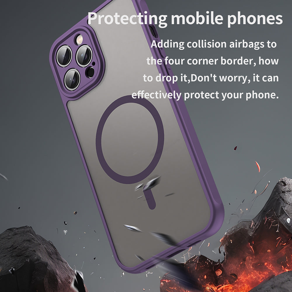 Калъф MagSafe за Apple iPhone 12 Pro, Techsuit, HaloFrost II, Лилав