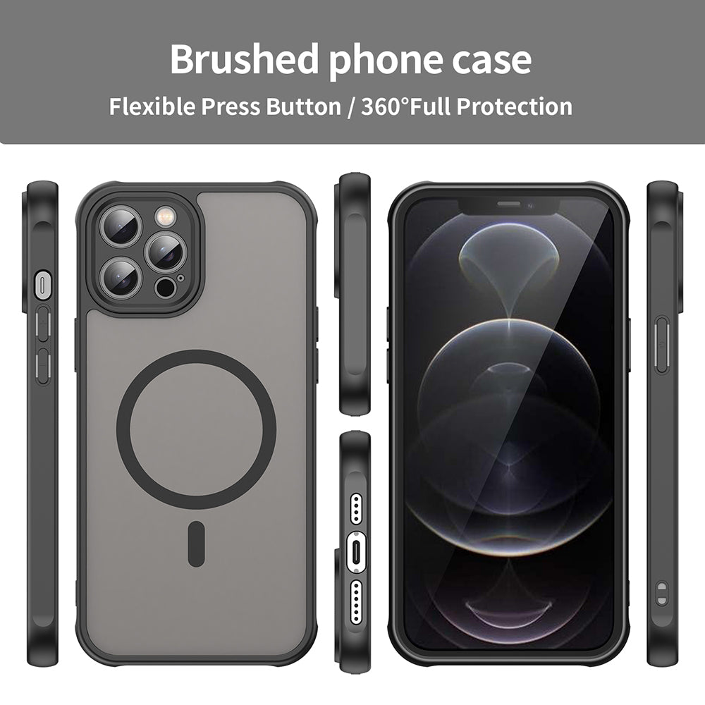 Калъф MagSafe за Apple iPhone 12 Pro, Techsuit, HaloFrost II, Черен