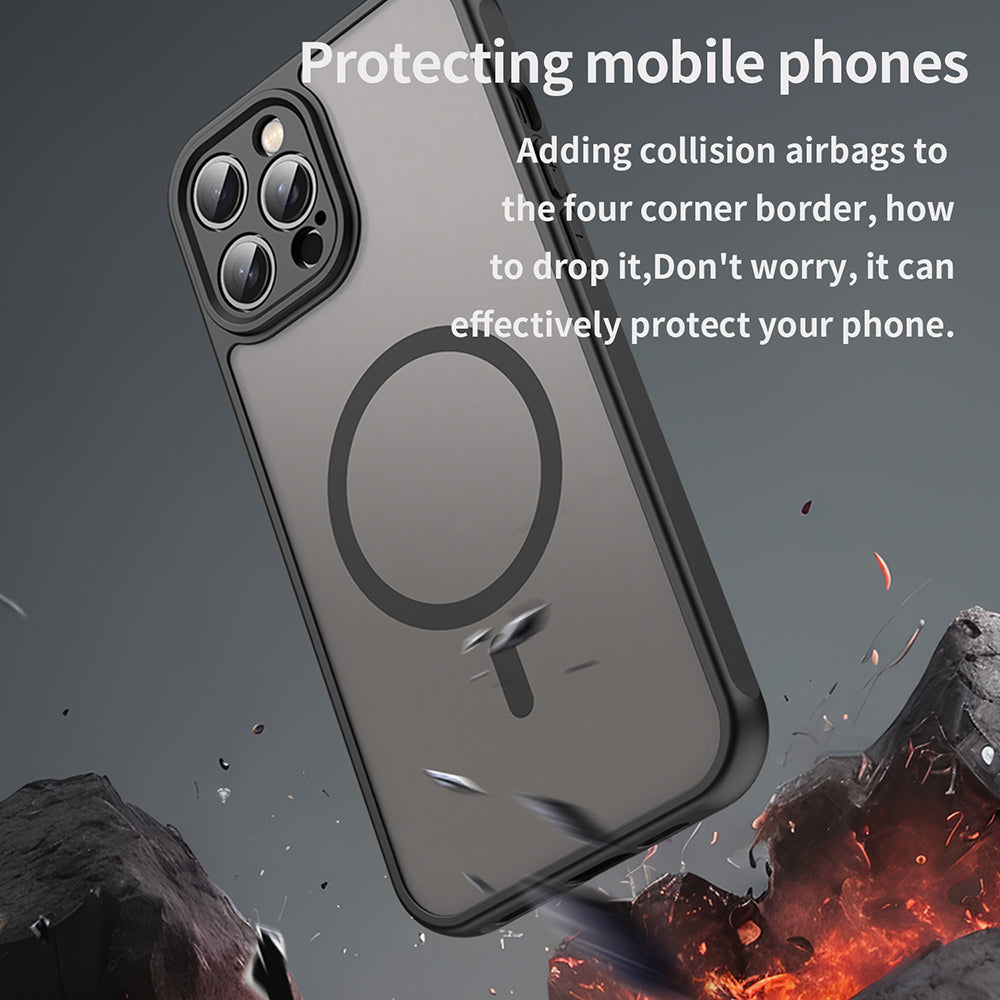 Калъф MagSafe за Apple iPhone 12 Pro, Techsuit, HaloFrost II, Черен