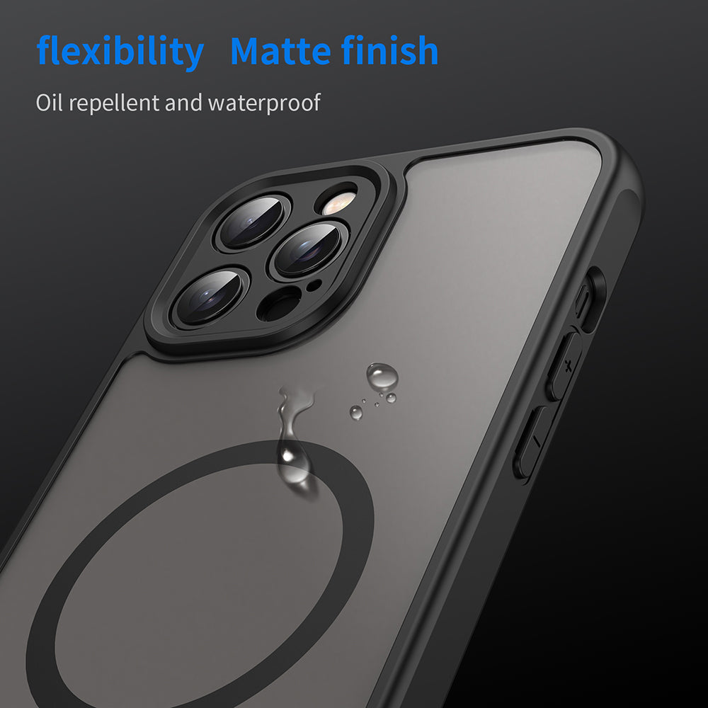 Калъф MagSafe за Apple iPhone 12 Pro, Techsuit, HaloFrost II, Черен