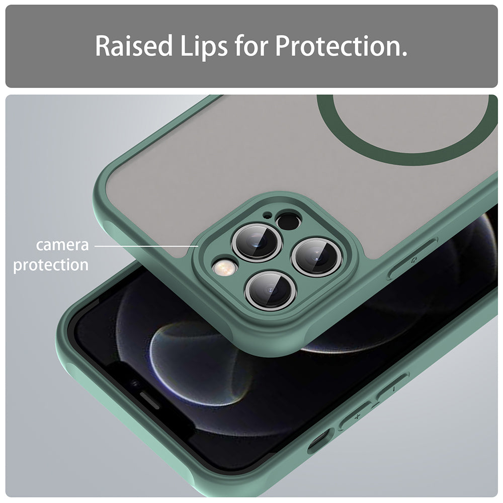Калъф MagSafe за Apple iPhone 12 Pro, Techsuit, HaloFrost II, Зелен