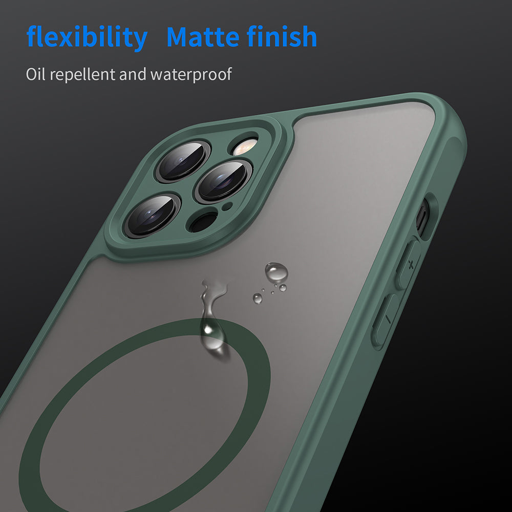 Калъф MagSafe за Apple iPhone 12 Pro, Techsuit, HaloFrost II, Зелен