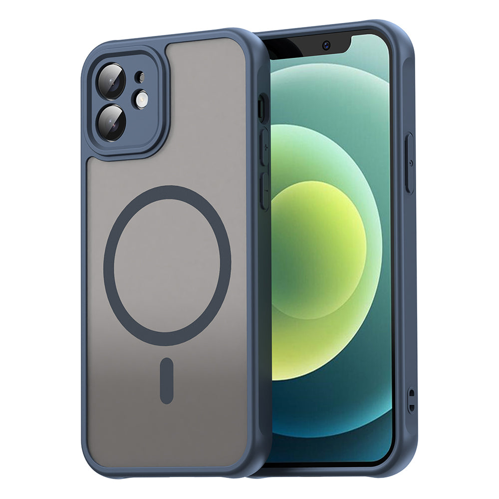 Калъф MagSafe за Apple iPhone 12, Techsuit, HaloFrost II, Тъмносин