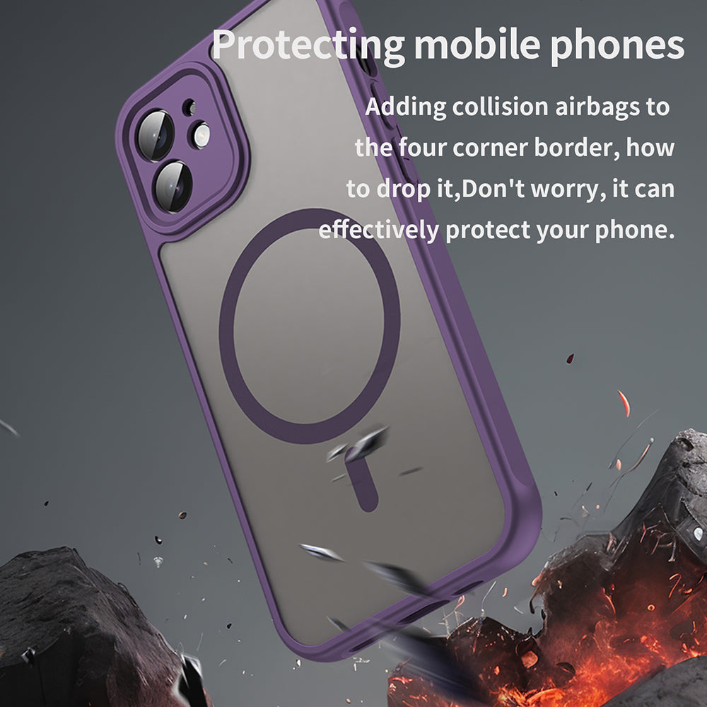 Калъф MagSafe за Apple iPhone 12, Techsuit, HaloFrost II, Лилав