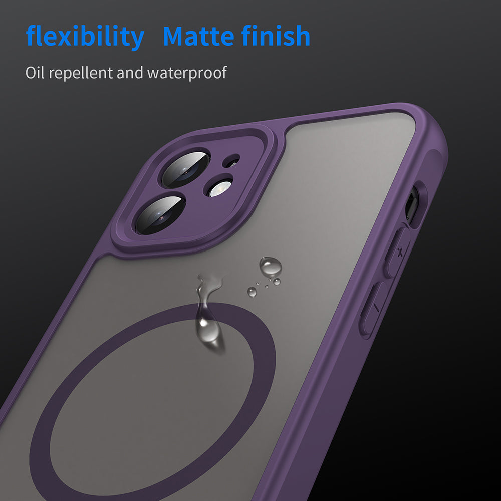 Калъф MagSafe за Apple iPhone 12, Techsuit, HaloFrost II, Лилав