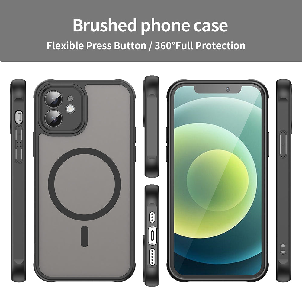 Калъф MagSafe за Apple iPhone 12, Techsuit, HaloFrost II, Черен