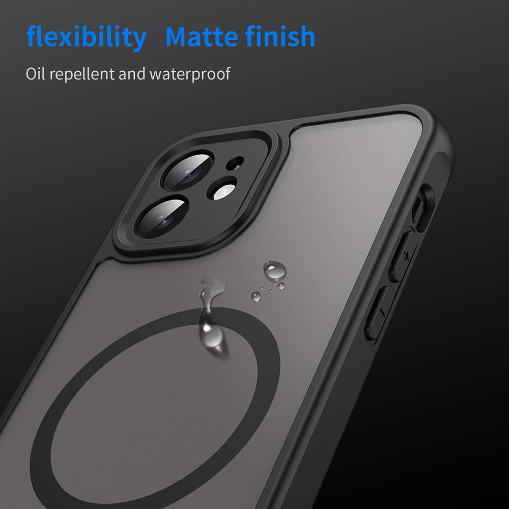 Калъф MagSafe за Apple iPhone 12, Techsuit, HaloFrost II, Черен