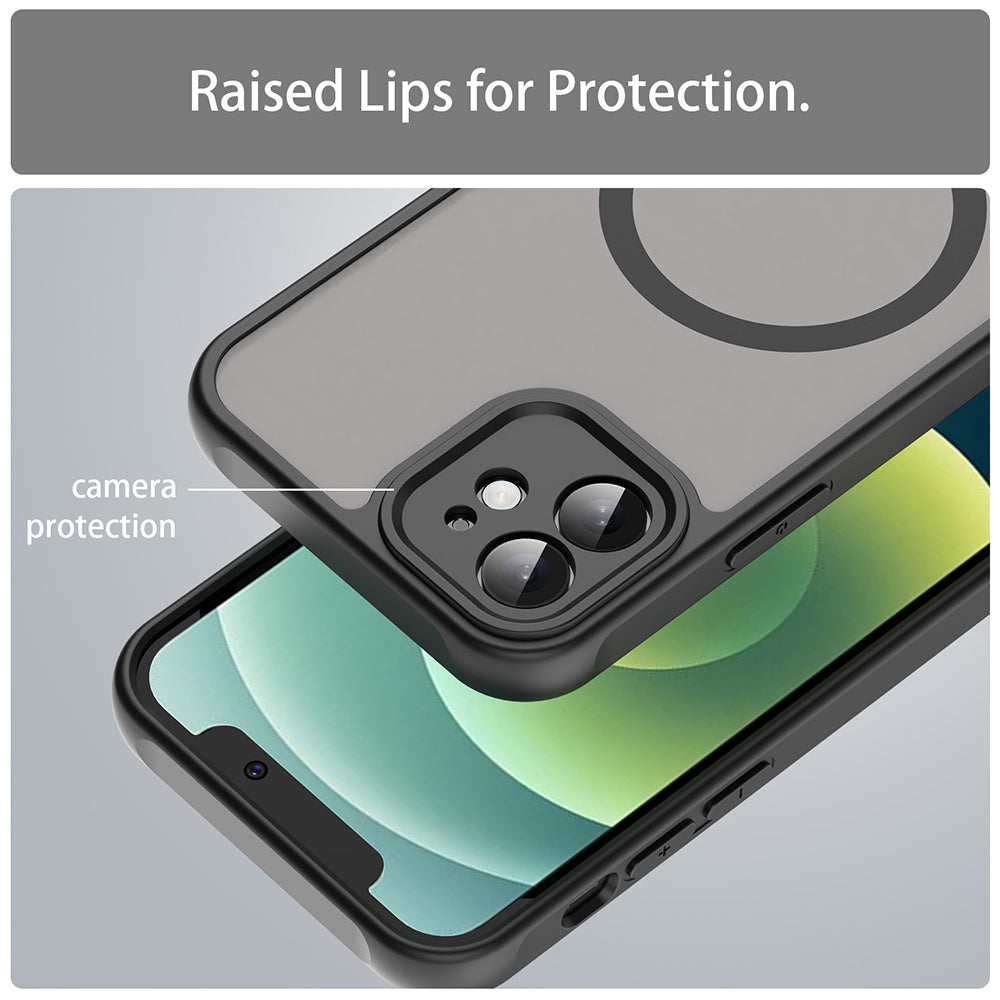 Калъф MagSafe за Apple iPhone 12, Techsuit, HaloFrost II, Черен