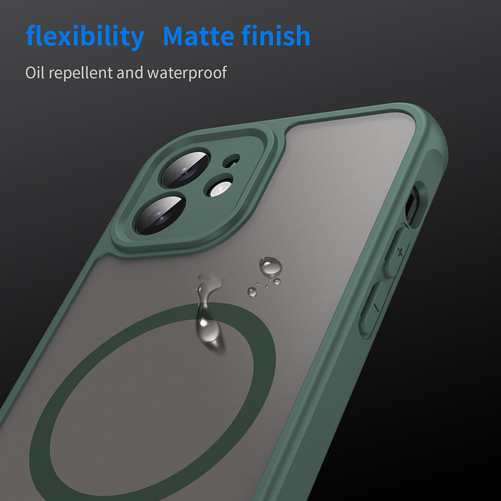 Калъф MagSafe за Apple iPhone 12, Techsuit, HaloFrost II, Зелен