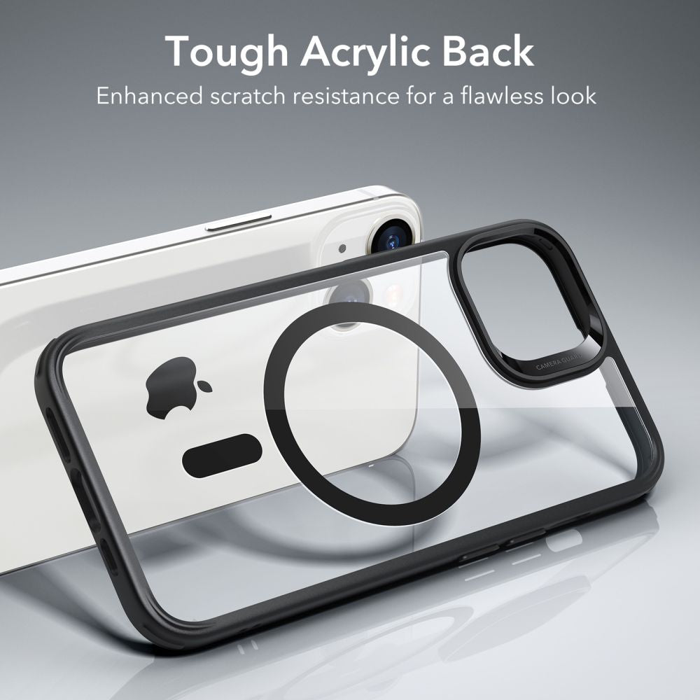 Калъф MagSafe за Apple iPhone 14 / 13, ESR, Classic Hybrid, Прозрачен черен
