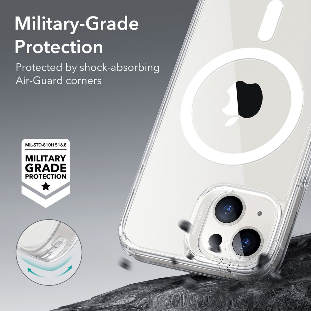 Калъф MagSafe за Apple iPhone 14 / 13, ESR, Classic Hybrid, Прозрачен