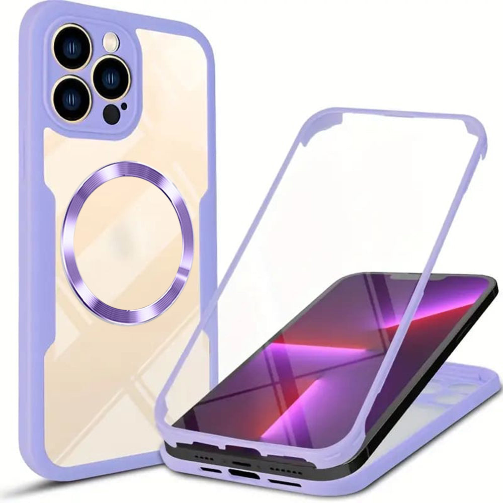 Калъф MagSafe за Apple iPhone 13 Pro Max, Techsuit, ColorVerse 360, Лилав