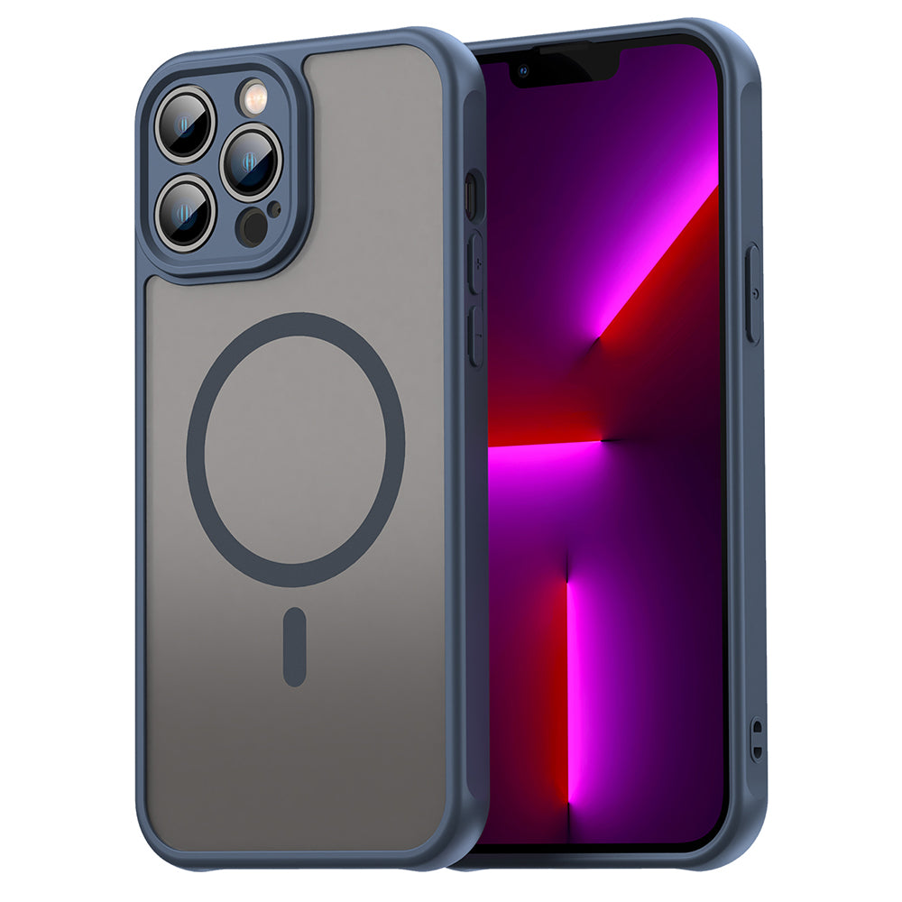 Калъф MagSafe за Apple iPhone 13 Pro Max, Techsuit, HaloFrost II, Тъмносин