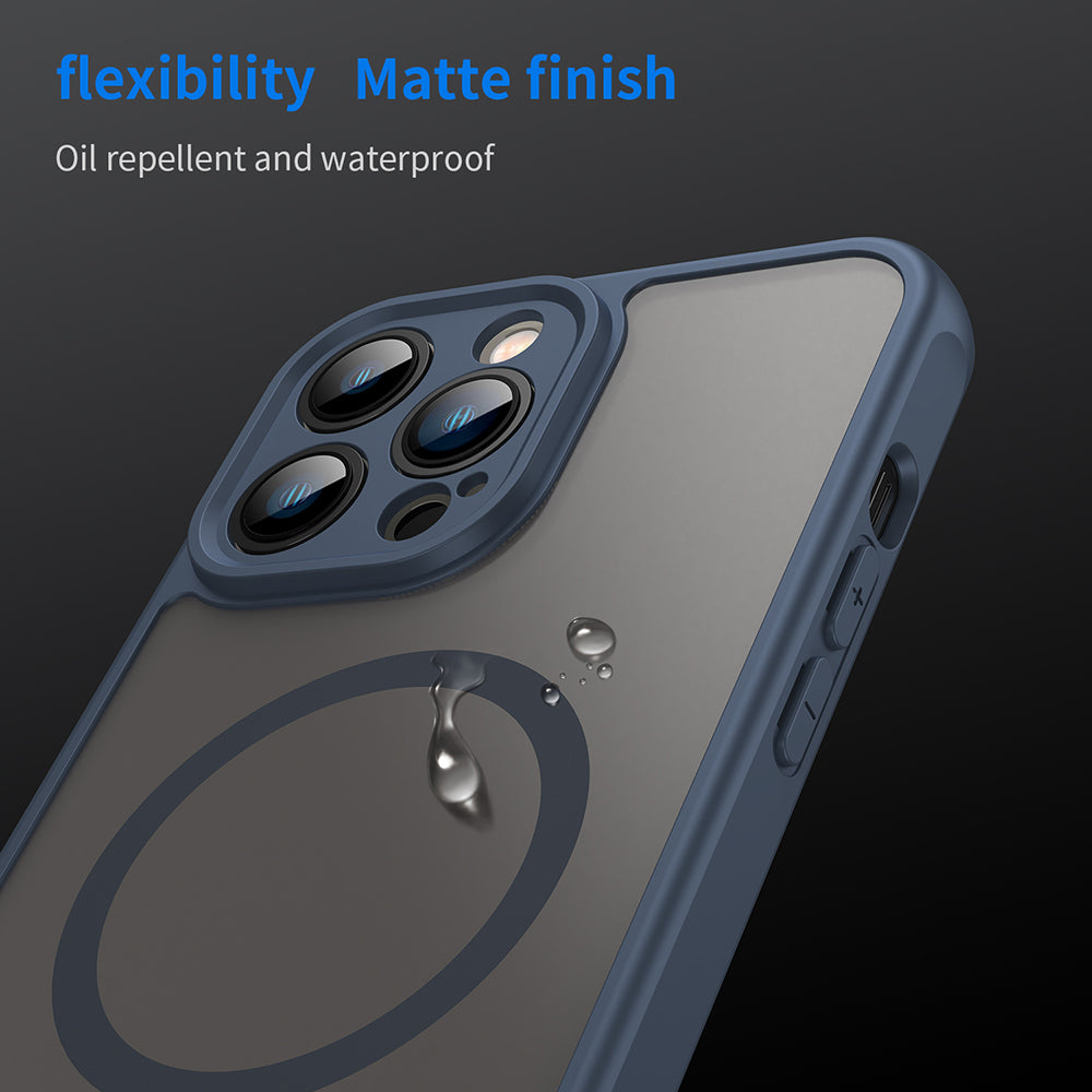 Калъф MagSafe за Apple iPhone 13 Pro Max, Techsuit, HaloFrost II, Тъмносин