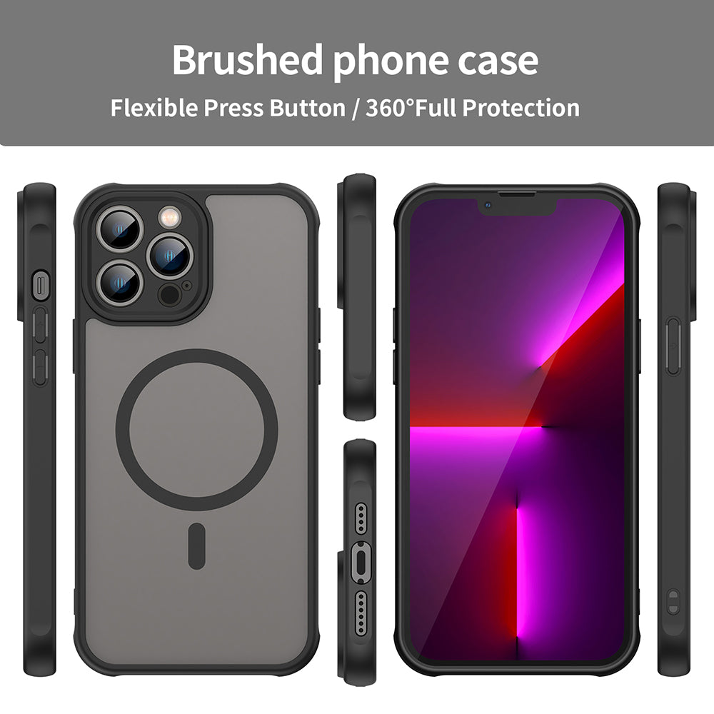 Калъф MagSafe за Apple iPhone 13 Pro Max, Techsuit, HaloFrost II, Черен