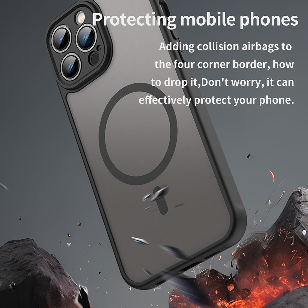 Калъф MagSafe за Apple iPhone 13 Pro Max, Techsuit, HaloFrost II, Черен