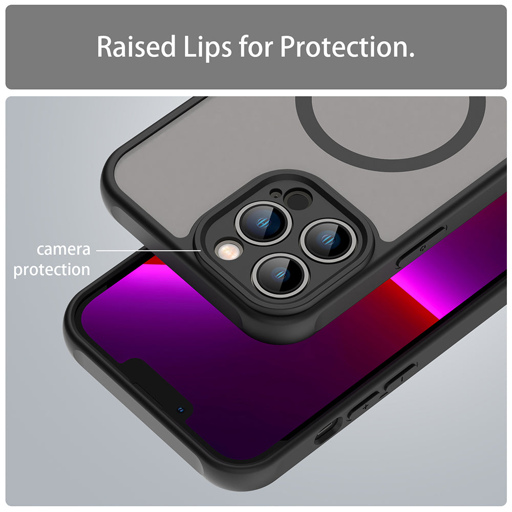 Калъф MagSafe за Apple iPhone 13 Pro Max, Techsuit, HaloFrost II, Черен