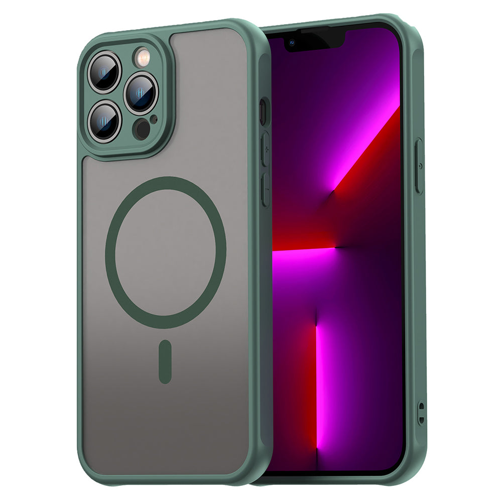 Калъф MagSafe за Apple iPhone 13 Pro Max, Techsuit, HaloFrost II, Зелен