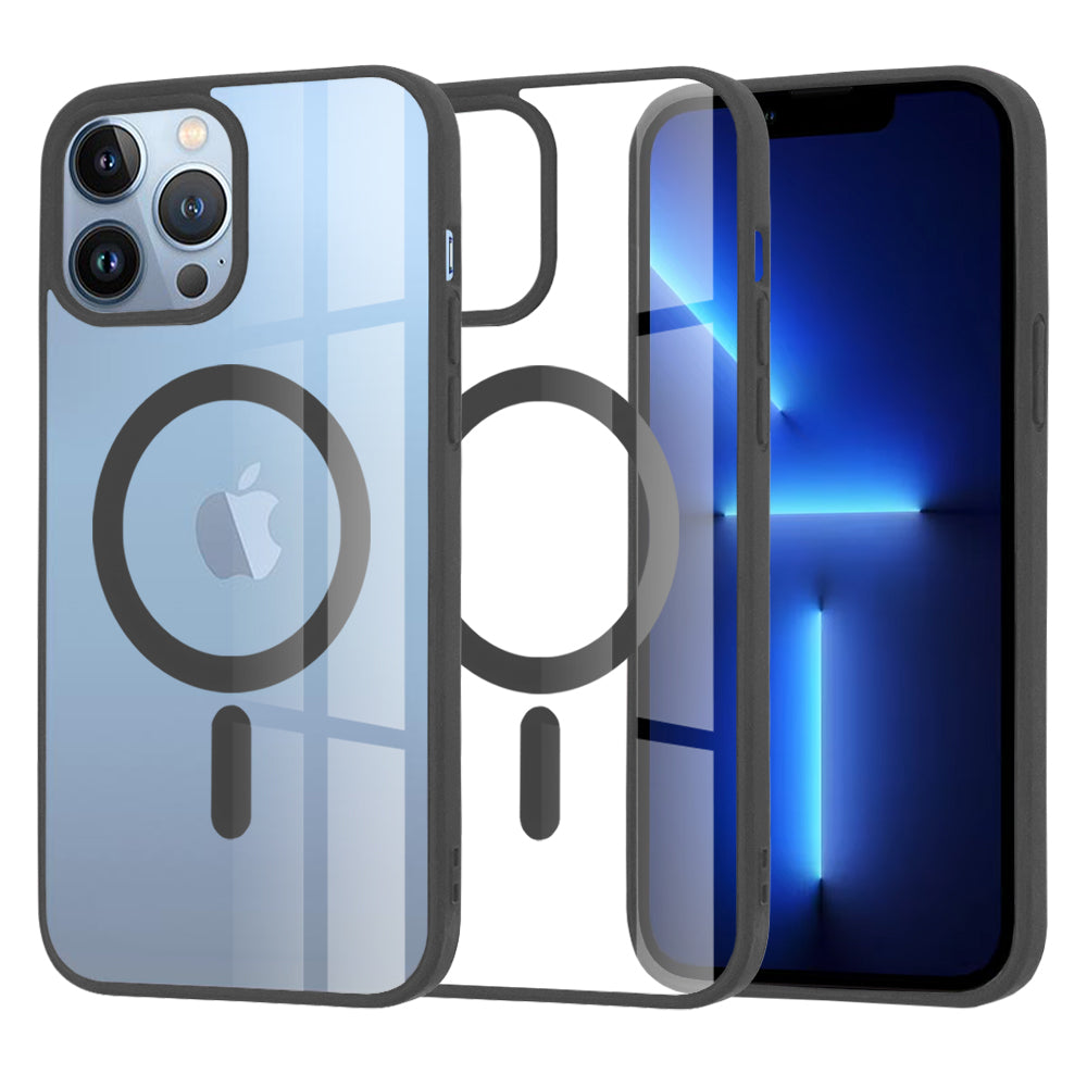 Калъф MagSafe за Apple iPhone 13 Pro Max, Techsuit, Pro, Черен