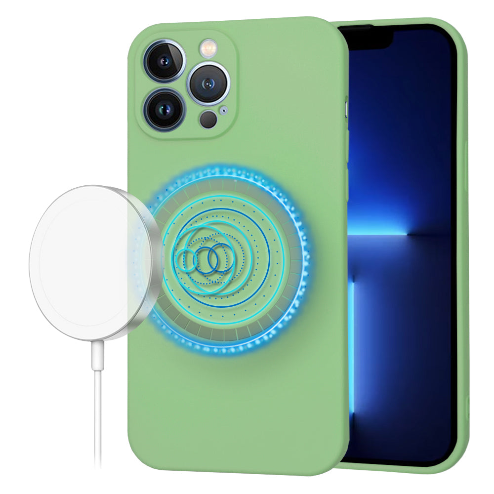 Калъф MagSafe за Apple iPhone 13 Pro Max, Techsuit, SoftFlex, Светлозелен