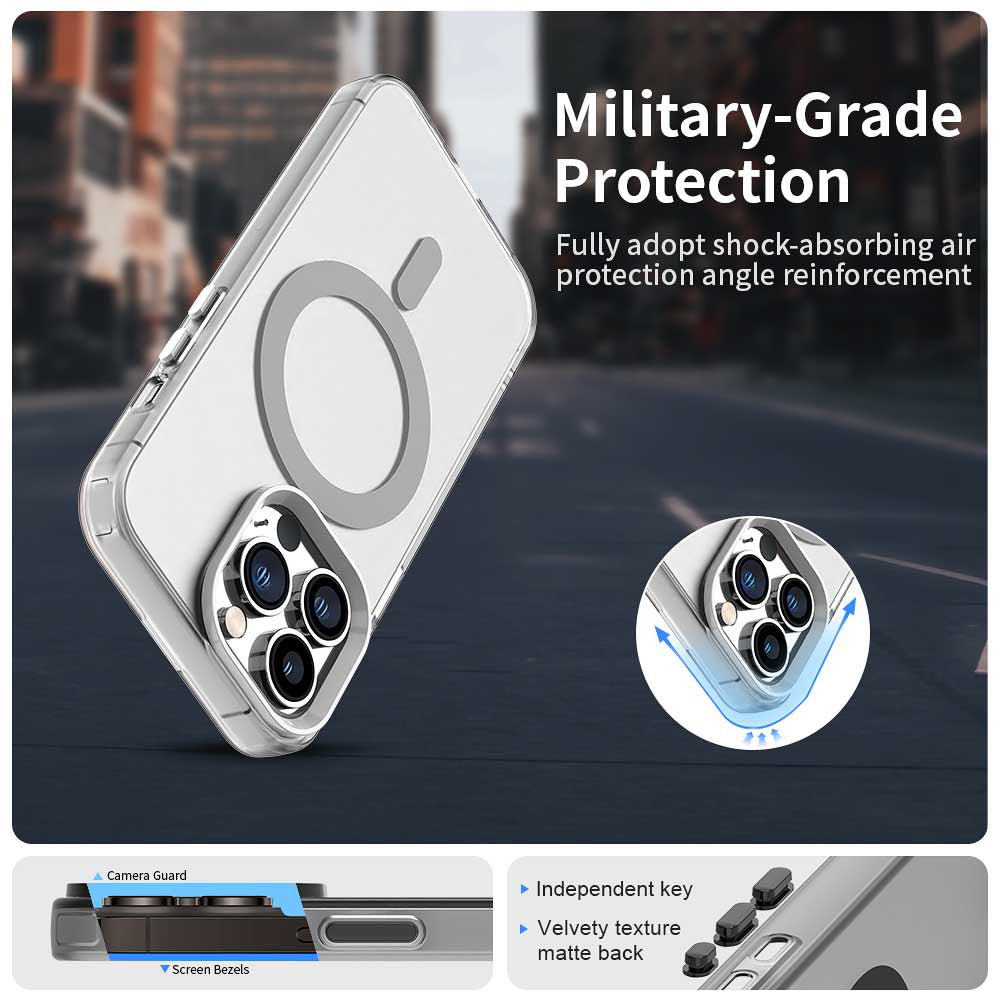 Калъф MagSafe за Apple iPhone 13 Pro, Techsuit, CandyCase, Бял