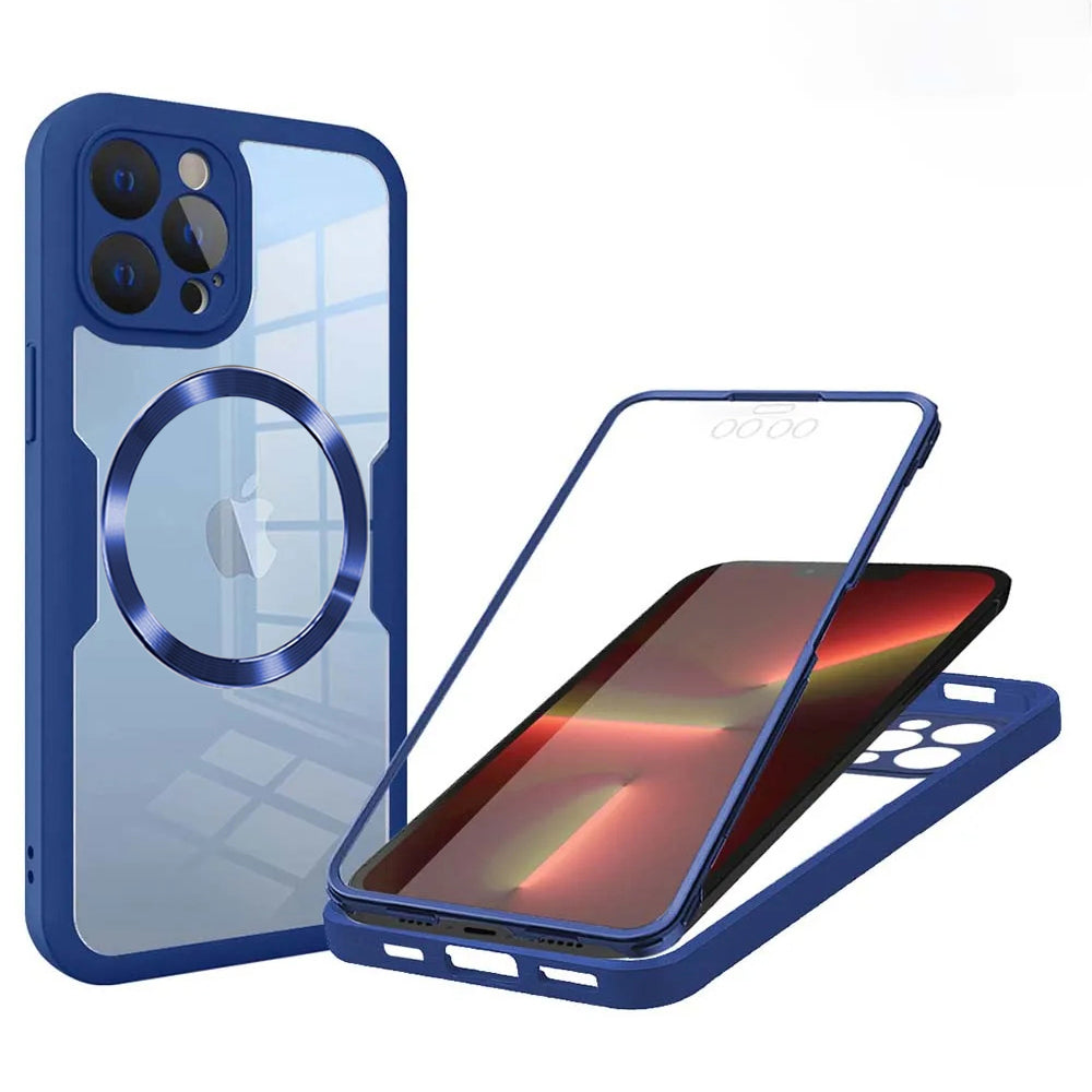 Калъф MagSafe за Apple iPhone 13 Pro, Techsuit, ColorVerse 360, Син