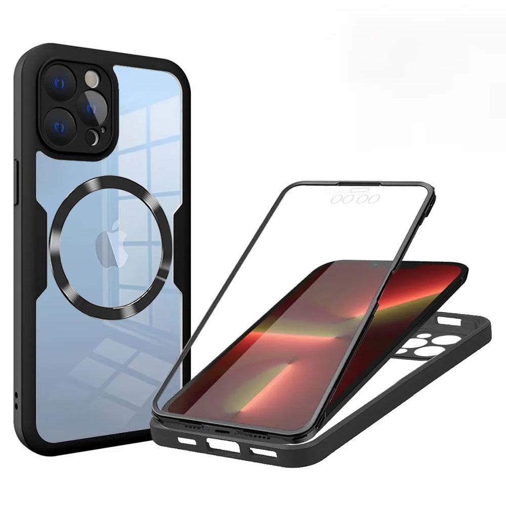 Калъф MagSafe за Apple iPhone 13 Pro, Techsuit, ColorVerse 360, Черен