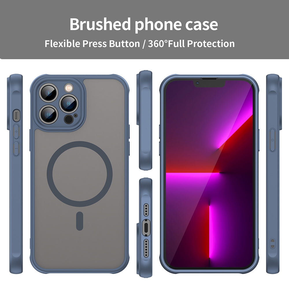 Калъф MagSafe за Apple iPhone 13 Pro, Techsuit, HaloFrost II, Тъмносин