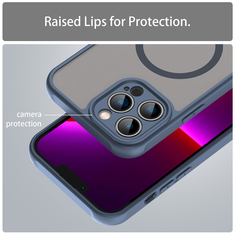Калъф MagSafe за Apple iPhone 13 Pro, Techsuit, HaloFrost II, Тъмносин