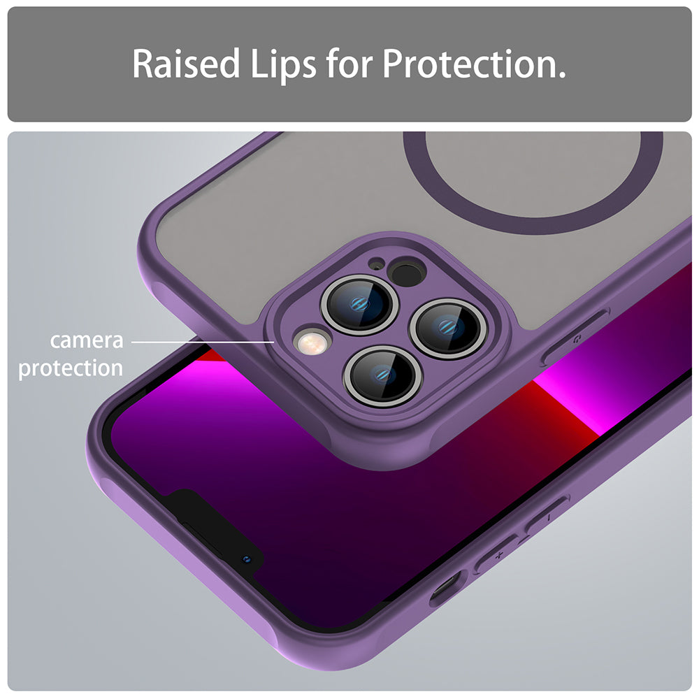 Калъф MagSafe за Apple iPhone 13 Pro, Techsuit, HaloFrost II, Лилав