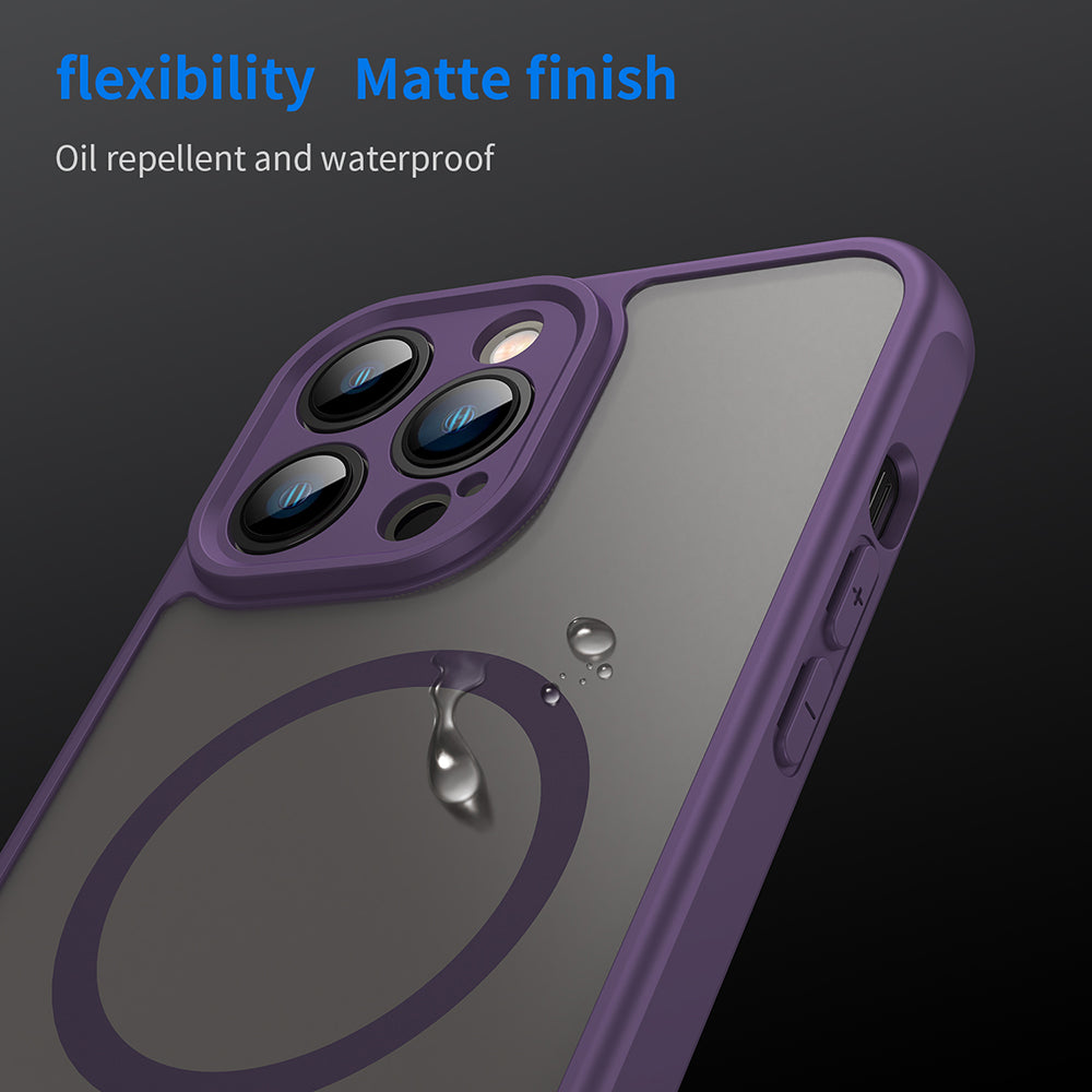 Калъф MagSafe за Apple iPhone 13 Pro, Techsuit, HaloFrost II, Лилав