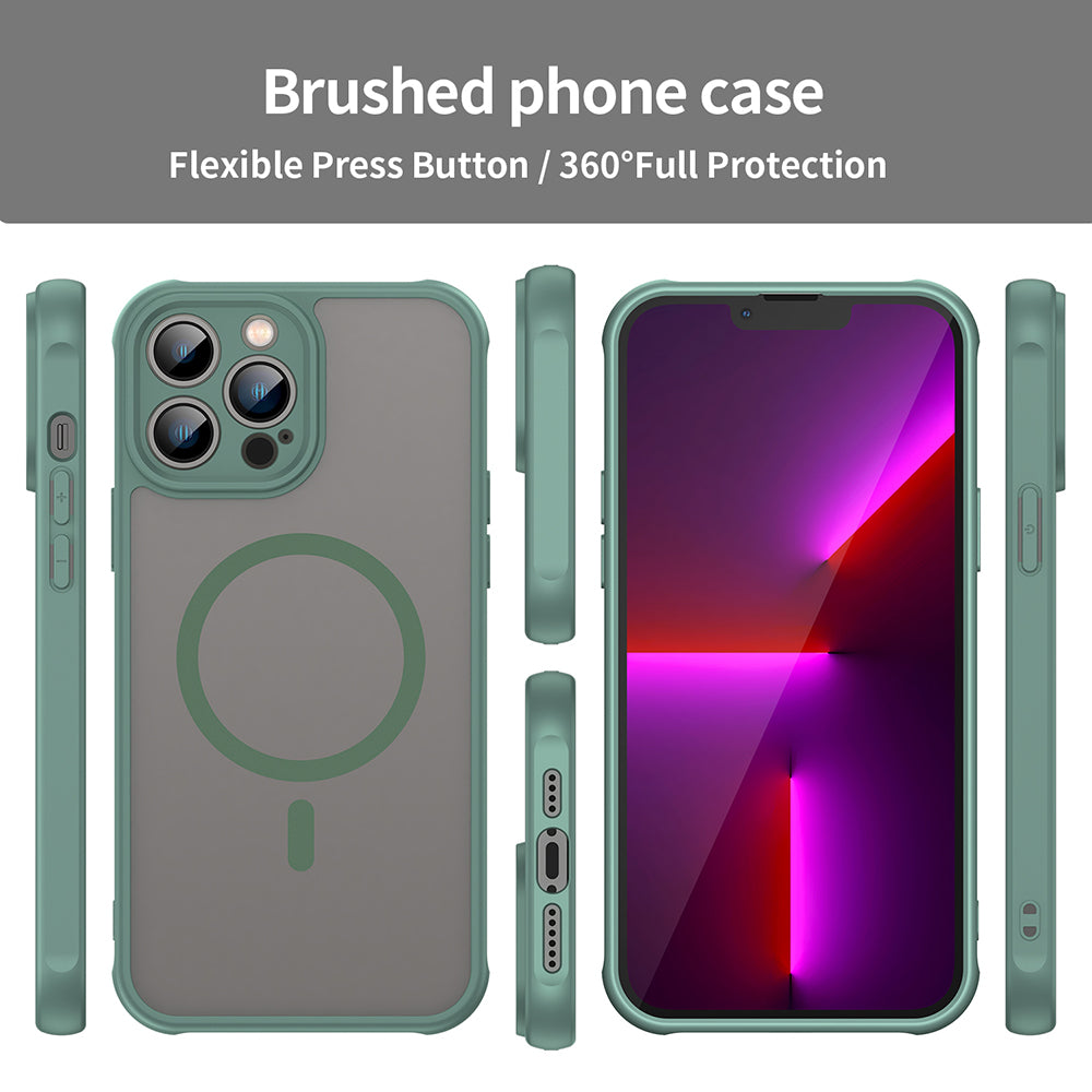 Калъф MagSafe за Apple iPhone 13 Pro, Techsuit, HaloFrost II, Зелен