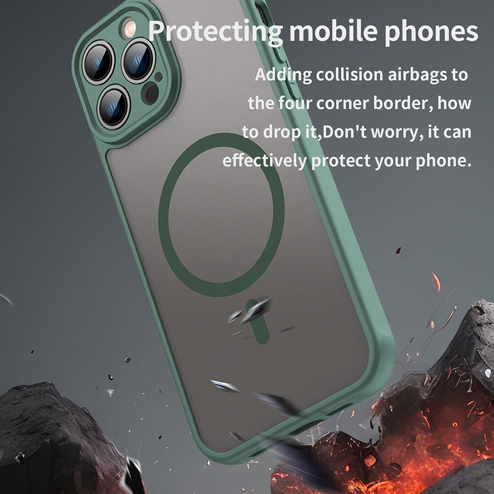 Калъф MagSafe за Apple iPhone 13 Pro, Techsuit, HaloFrost II, Зелен