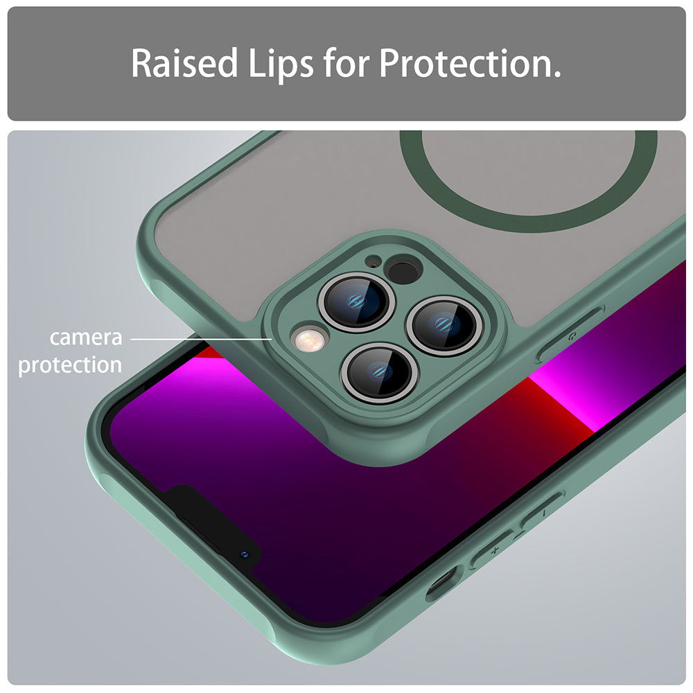 Калъф MagSafe за Apple iPhone 13 Pro, Techsuit, HaloFrost II, Зелен
