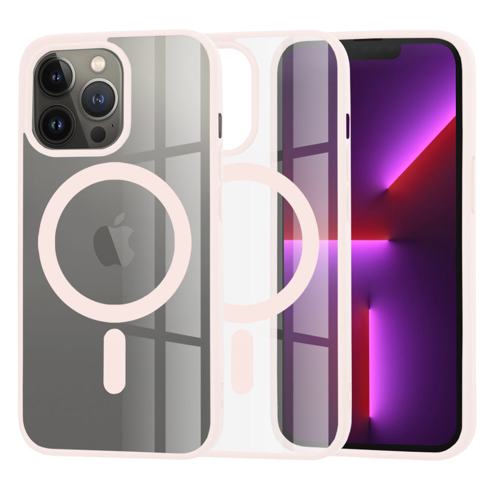 Калъф MagSafe за Apple iPhone 13 Pro, Techsuit, Pro, Розов