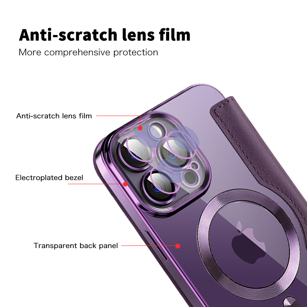 Калъф MagSafe за Apple iPhone 13 Pro, Techsuit, SmartMag Book, Лилав