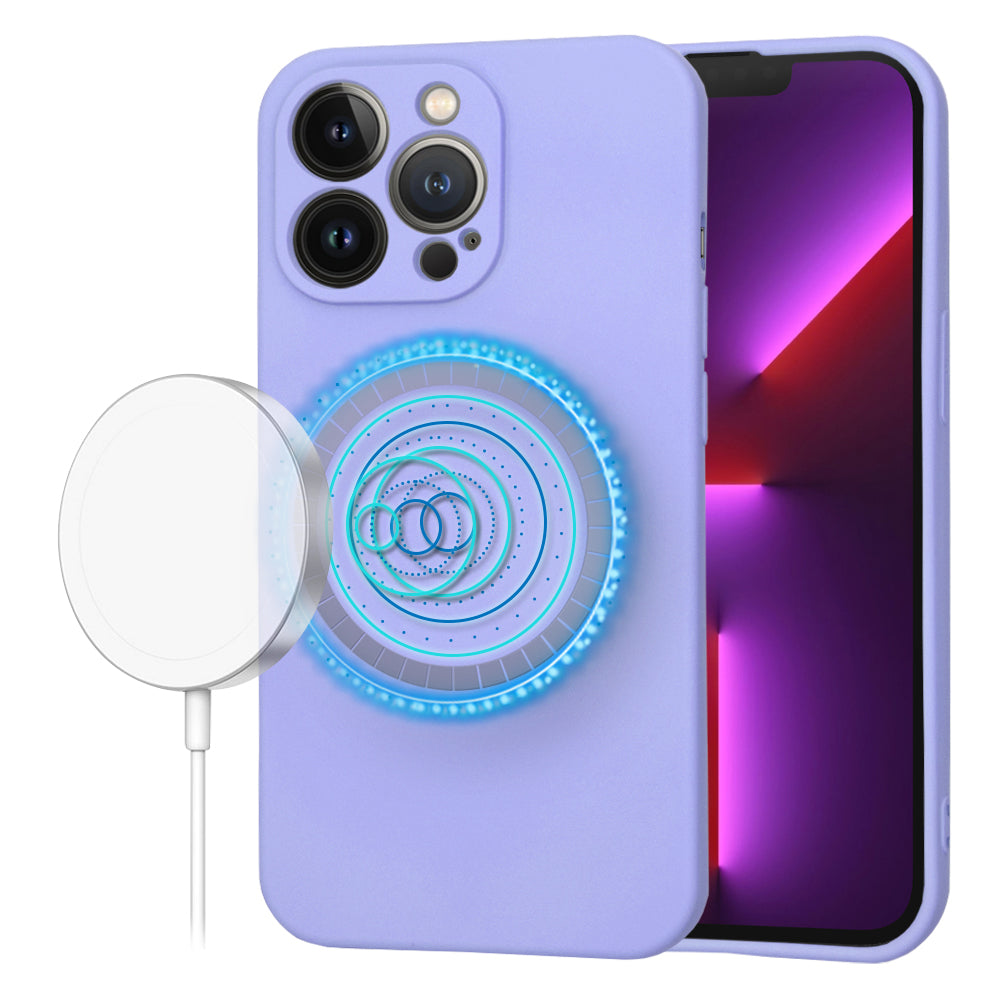 Калъф MagSafe за Apple iPhone 13 Pro, Techsuit, SoftFlex, Светло лилав