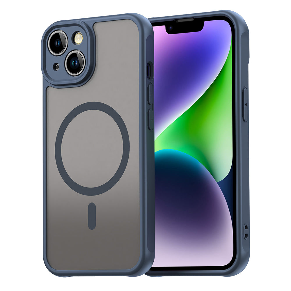 Калъф MagSafe за Apple iPhone 13, Techsuit, HaloFrost II, Тъмносин