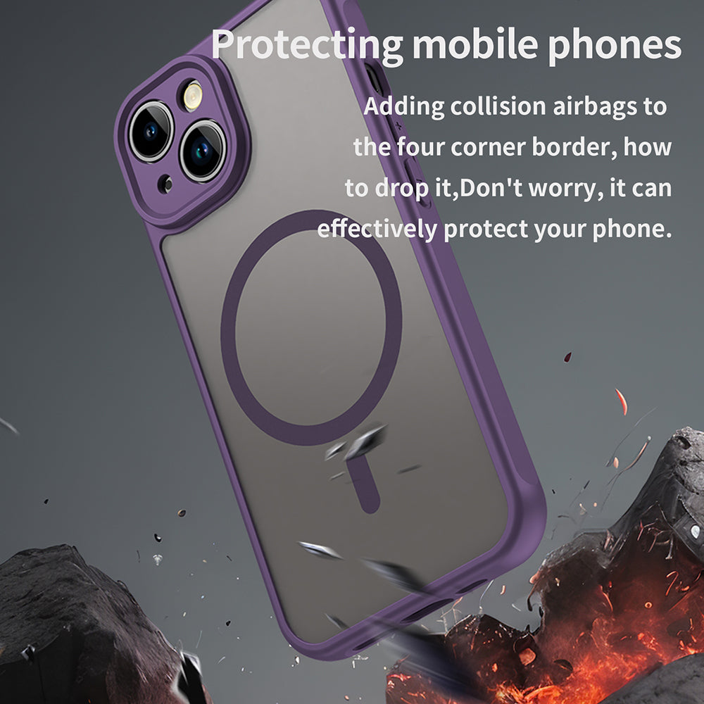 Калъф MagSafe за Apple iPhone 13, Techsuit, HaloFrost II, Лилав